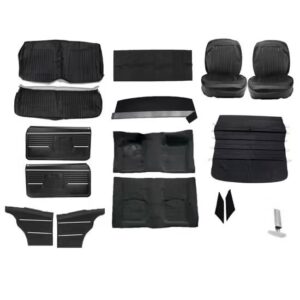 Basic Black Interior Kit 1968 Camaro Coupe Bucket Seats PUI