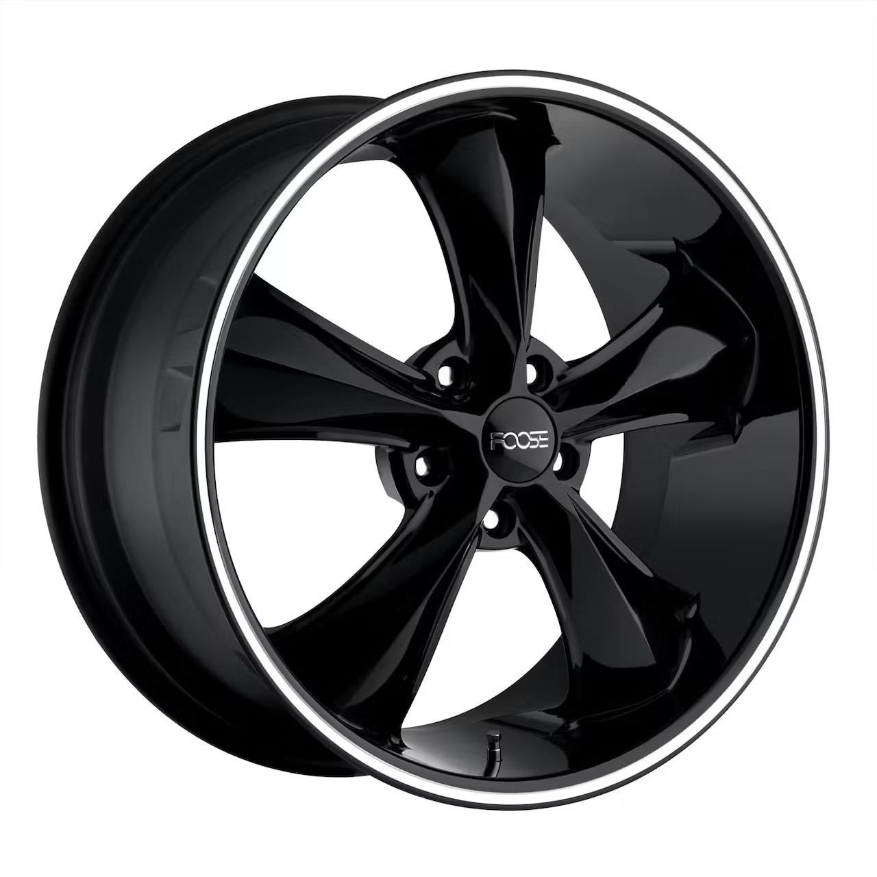 Foose Legend Wheel 17x7 Gloss Black Milled alloy